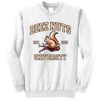 Deez Nuts University Funny College Fraternity Sorority Sweatshirt