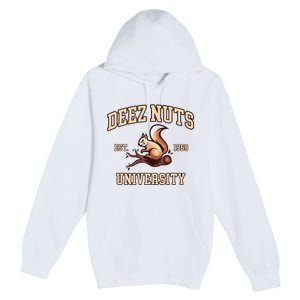 Deez Nuts University Funny College Fraternity Sorority Premium Pullover Hoodie