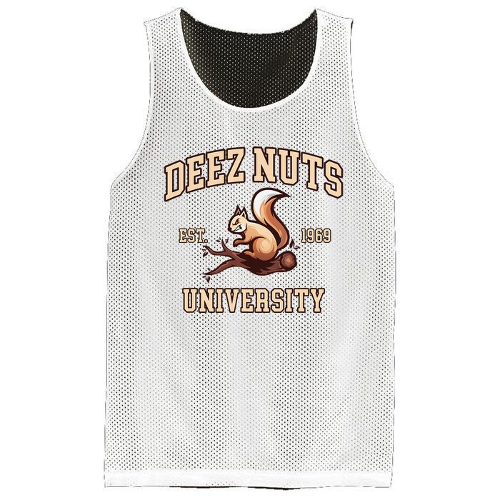 Deez Nuts University Funny College Fraternity Sorority Mesh Reversible Basketball Jersey Tank