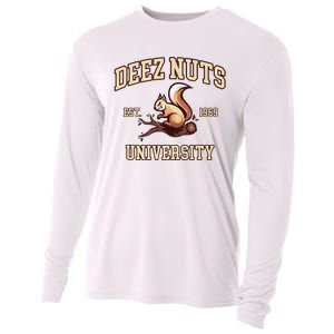 Deez Nuts University Funny College Fraternity Sorority Cooling Performance Long Sleeve Crew