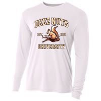 Deez Nuts University Funny College Fraternity Sorority Cooling Performance Long Sleeve Crew