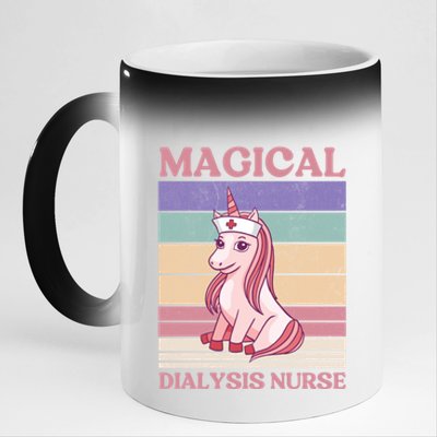 Dialysis Nurse Unicorn Magical Dialysis Nurse Funny Gift 11oz Black Color Changing Mug