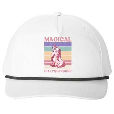 Dialysis Nurse Unicorn Magical Dialysis Nurse Funny Gift Snapback Five-Panel Rope Hat