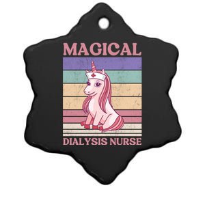 Dialysis Nurse Unicorn Magical Dialysis Nurse Funny Gift Ceramic Star Ornament