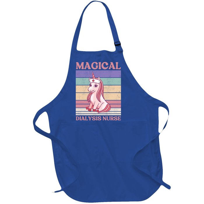 Dialysis Nurse Unicorn Magical Dialysis Nurse Funny Gift Full-Length Apron With Pockets