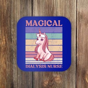 Dialysis Nurse Unicorn Magical Dialysis Nurse Funny Gift Coaster