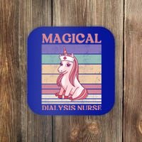 Dialysis Nurse Unicorn Magical Dialysis Nurse Funny Gift Coaster