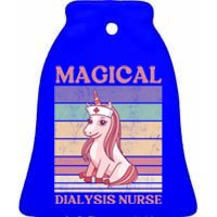 Dialysis Nurse Unicorn Magical Dialysis Nurse Funny Gift Ceramic Bell Ornament