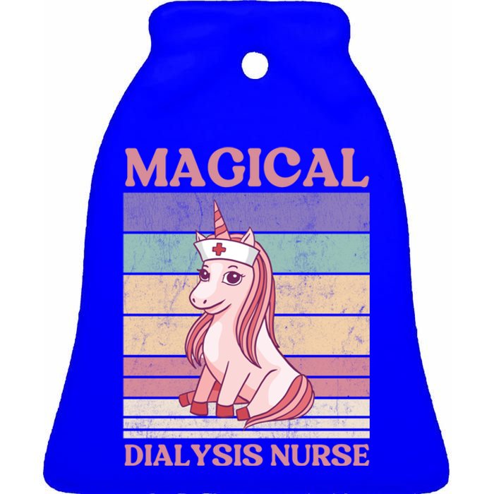 Dialysis Nurse Unicorn Magical Dialysis Nurse Funny Gift Ceramic Bell Ornament