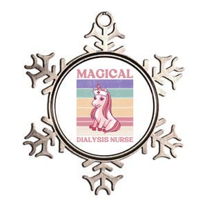 Dialysis Nurse Unicorn Magical Dialysis Nurse Funny Gift Metallic Star Ornament