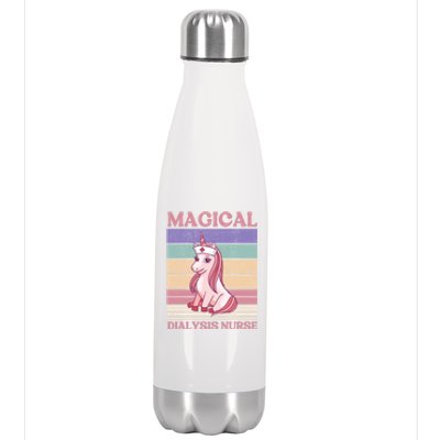 Dialysis Nurse Unicorn Magical Dialysis Nurse Funny Gift Stainless Steel Insulated Water Bottle