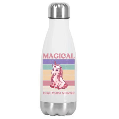 Dialysis Nurse Unicorn Magical Dialysis Nurse Funny Gift Stainless Steel Insulated Water Bottle