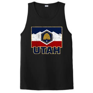 Distressed New Utah Flag PosiCharge Competitor Tank