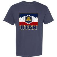 Distressed New Utah Flag Garment-Dyed Heavyweight T-Shirt