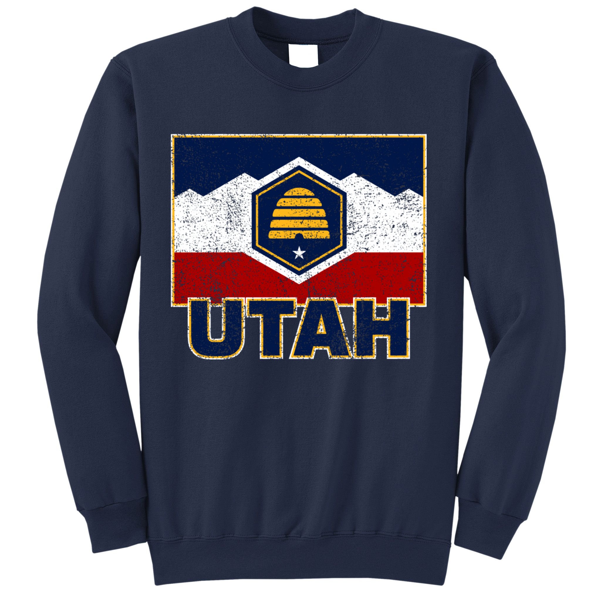 Distressed New Utah Flag Sweatshirt