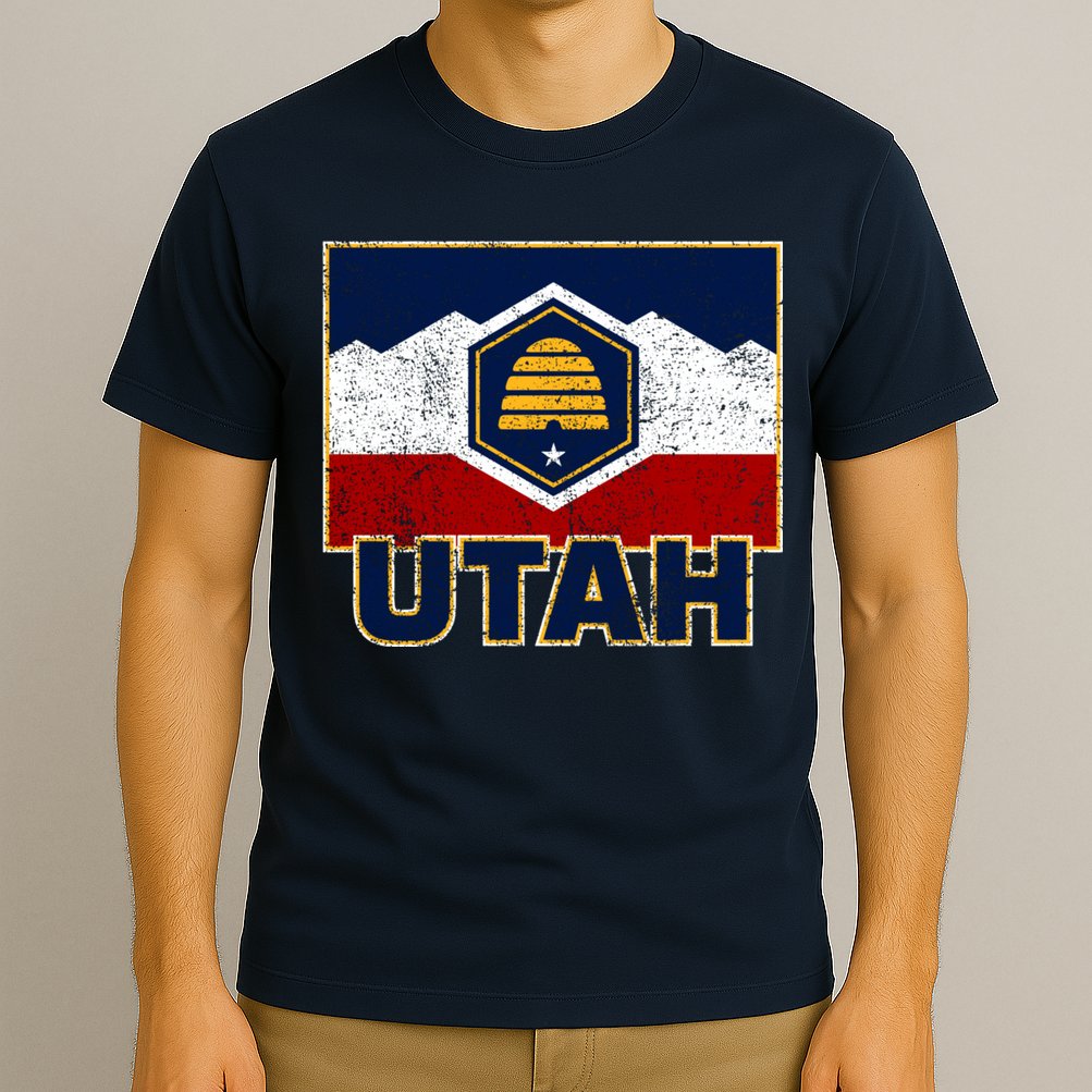 Distressed New Utah Flag T-Shirt