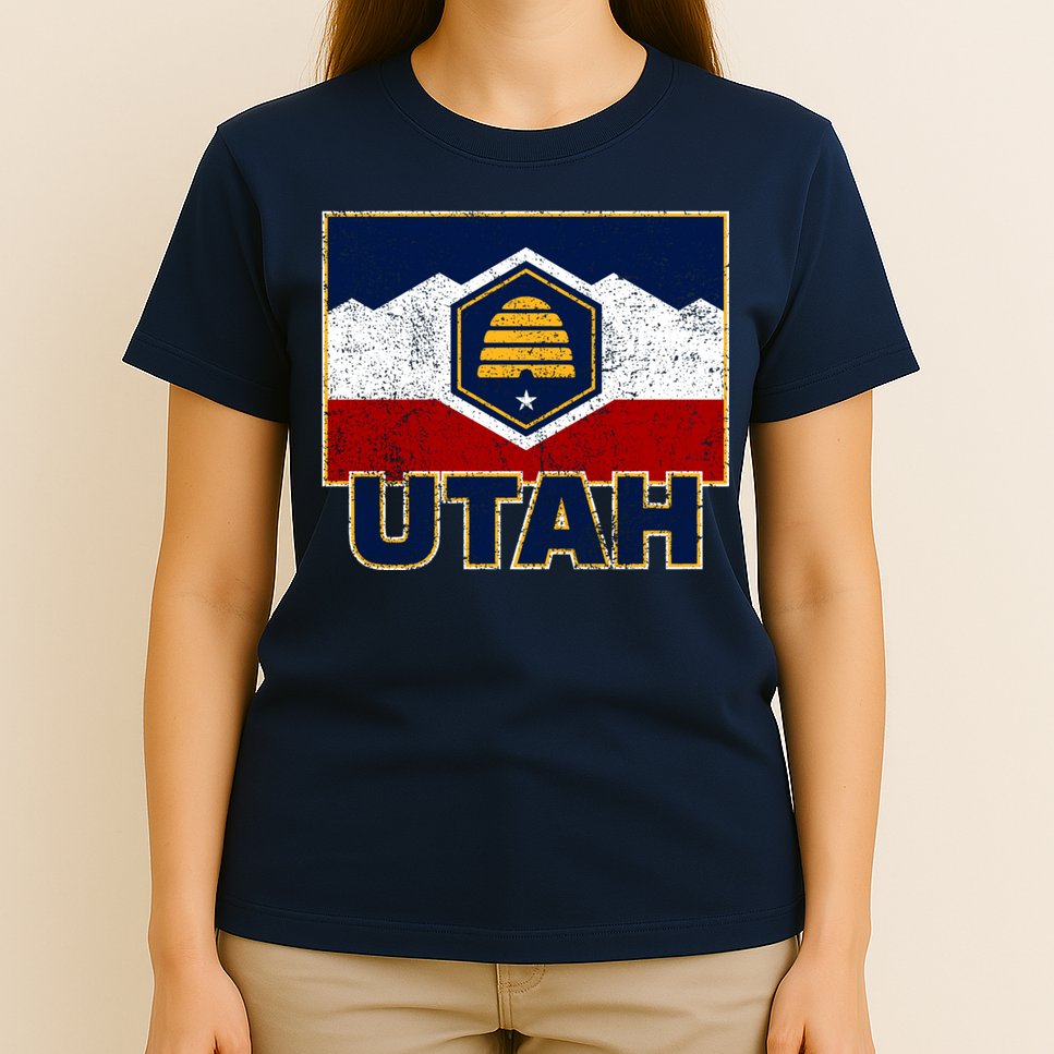 Distressed New Utah Flag T-Shirt