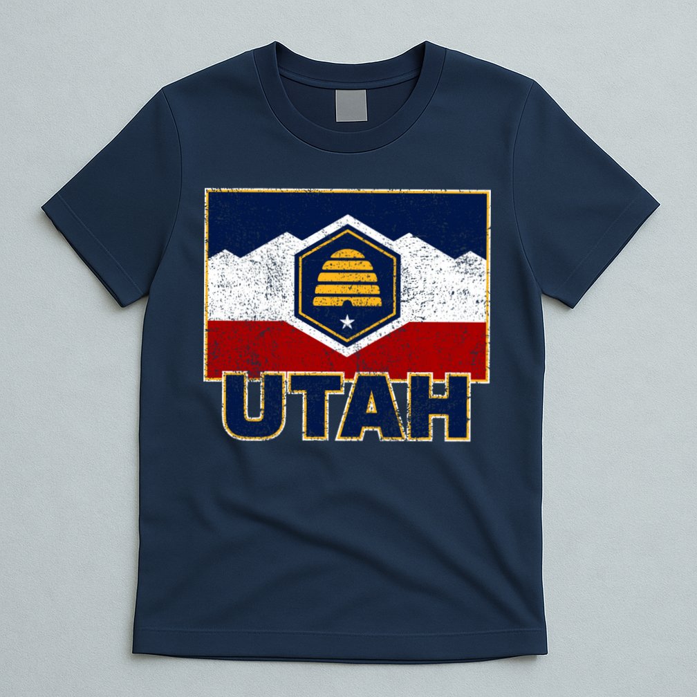 Distressed New Utah Flag T-Shirt