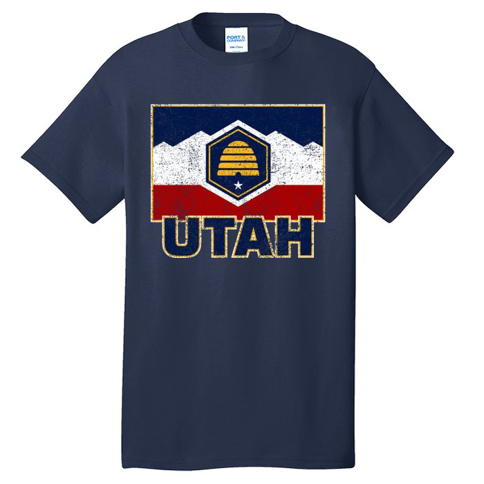 Distressed New Utah Flag Tall T-Shirt