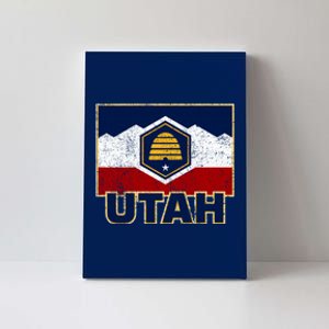 Distressed New Utah Flag Canvas