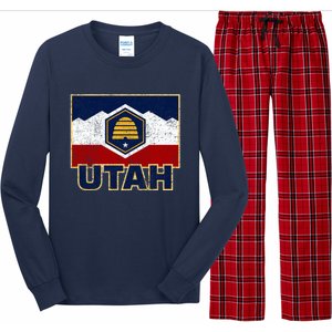 Distressed New Utah Flag Long Sleeve Pajama Set