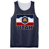 Distressed New Utah Flag Mesh Reversible Basketball Jersey Tank