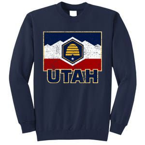 Distressed New Utah Flag Tall Sweatshirt