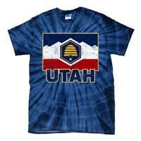 Distressed New Utah Flag Tie-Dye T-Shirt