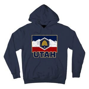 Distressed New Utah Flag Tall Hoodie