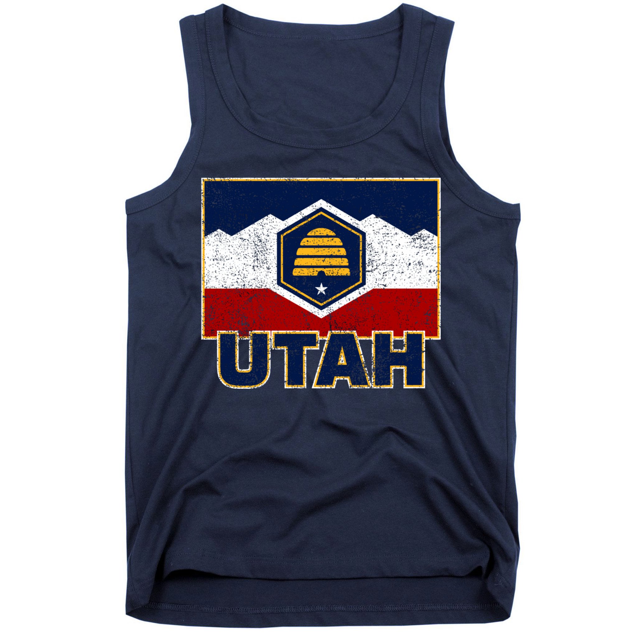 Distressed New Utah Flag Tank Top