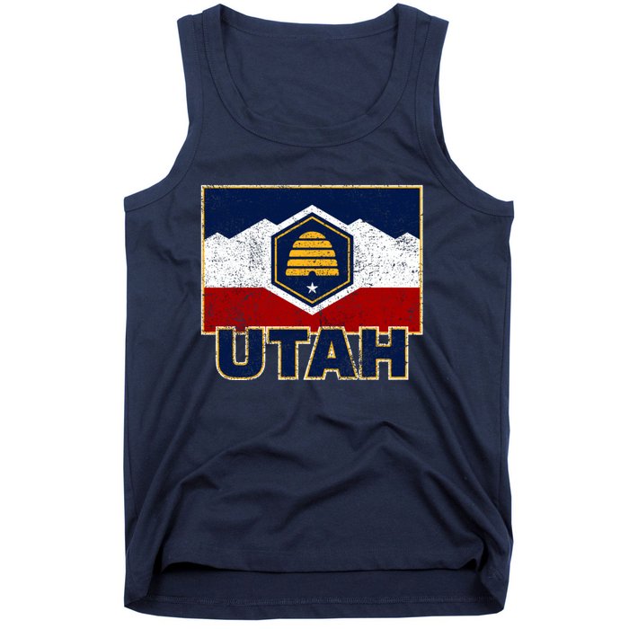 Distressed New Utah Flag Tank Top