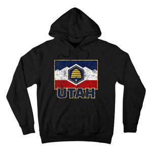 Distressed New Utah Flag Hoodie