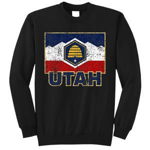 Distressed New Utah Flag Tall Sweatshirt