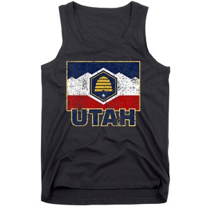 Distressed New Utah Flag Tank Top