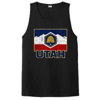 Distressed New Utah Flag PosiCharge Competitor Tank