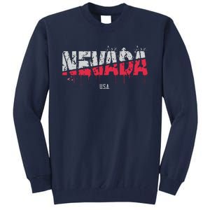 Distressed Nevada Usa Tall Sweatshirt