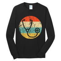 Doctor Nurse Vintage Retro Stethoscope Tall Long Sleeve T-Shirt