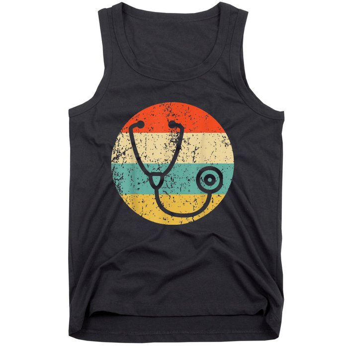 Doctor Nurse Vintage Retro Stethoscope Tank Top