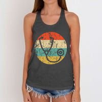 Doctor Nurse Vintage Retro Stethoscope Women's Knotted Racerback Tank