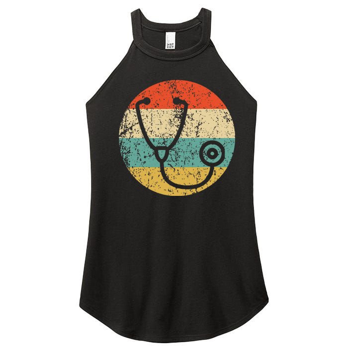 Doctor Nurse Vintage Retro Stethoscope Women's Perfect Tri Rocker Tank