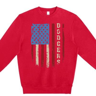 Dodgers Name Vintage First Name Premium Crewneck Sweatshirt