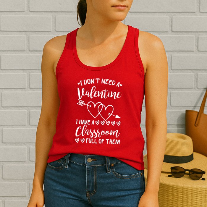 I DonT Need A Valentine I Have A Classroom Full Of Them Womens Tank Top