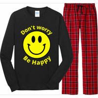 Do Not Worry Be Happy! Sunshine Cute Happiness Face Long Sleeve Pajama Set