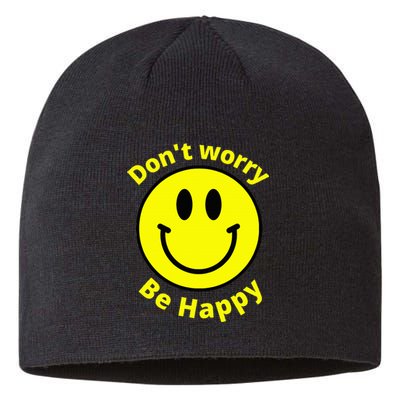 Do Not Worry Be Happy! Sunshine Cute Happiness Face Sustainable Beanie