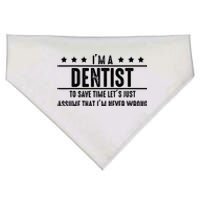 Dentist Never Wrong Dentist Gift For Dentist USA-Made Doggie Bandana