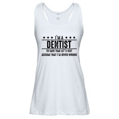 Dentist Never Wrong Dentist Gift For Dentist Ladies Essential Flowy Tank