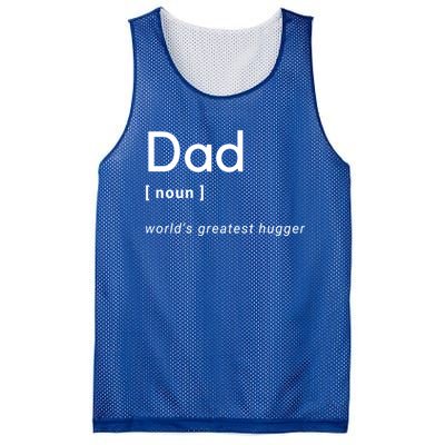 Dad [Noun] Worlds Greatest Hugger Gift Mesh Reversible Basketball Jersey Tank