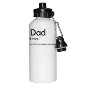 Dad [Noun] Worlds Greatest Hugger Gift Aluminum Water Bottle