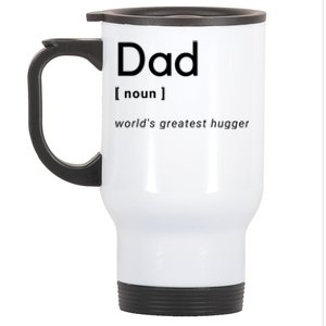 Dad [Noun] Worlds Greatest Hugger Gift Stainless Steel Travel Mug