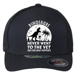 DINOSAURS NEVER WENT TO THE VET Flexfit Unipanel Trucker Cap